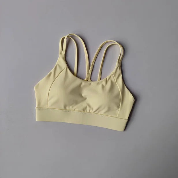Contrasting Sports Underwear High-intensity Fitness Running Shock-proof Bra Integrated Style Anti-sagging Vest Fitness Bra