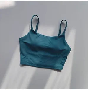 Small Sling Vest Integrated Fixed Gathering Sports Underwear Women's Bra Beauty Back Training Fitness Bra Summer Clothing Suit