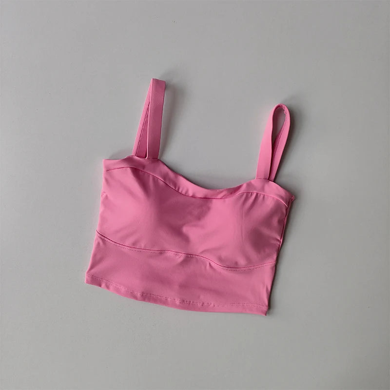Beautiful Back Suspender Sports Bra for Women Shockproof Sagging Thin Shoulder Straps Quick Drying Yoga and Fitness Vest Tops