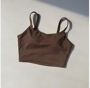 Small Sling Vest Integrated Fixed Gathering Sports Underwear Women's Bra Beauty Back Training Fitness Bra Summer Clothing Suit