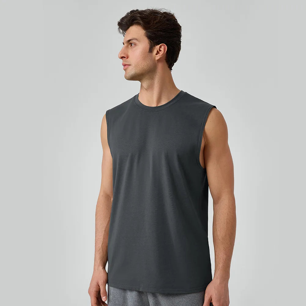 Loose Fit  Sports Vest Wide Shoulder Sleeveless Design Ultra BreathableIdeal For Outdoor Running Fitness And Yoga