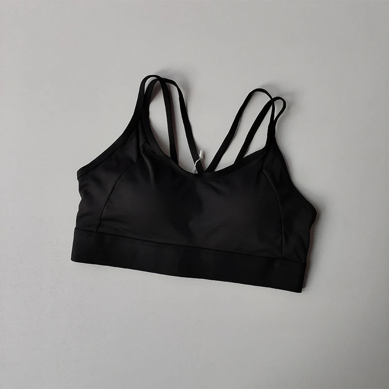 Contrasting Sports Underwear High-intensity Fitness Running Shock-proof Bra Integrated Style Anti-sagging Vest Fitness Bra
