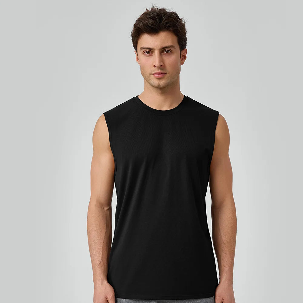 Loose Fit  Sports Vest Wide Shoulder Sleeveless Design Ultra BreathableIdeal For Outdoor Running Fitness And Yoga