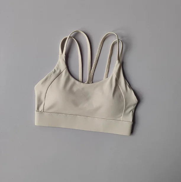 Contrasting Sports Underwear High-intensity Fitness Running Shock-proof Bra Integrated Style Anti-sagging Vest Fitness Bra
