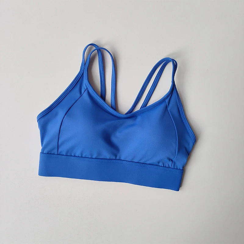 Contrasting Sports Underwear High-intensity Fitness Running Shock-proof Bra Integrated Style Anti-sagging Vest Fitness Bra