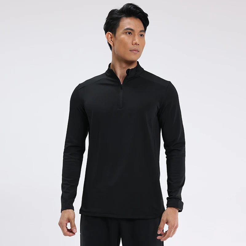 Men Running Long Sleeve T-shirt Sports Clothing Fitness Training Shirt Outdoor Jogging Tracksuit Blue Gym Sportswear