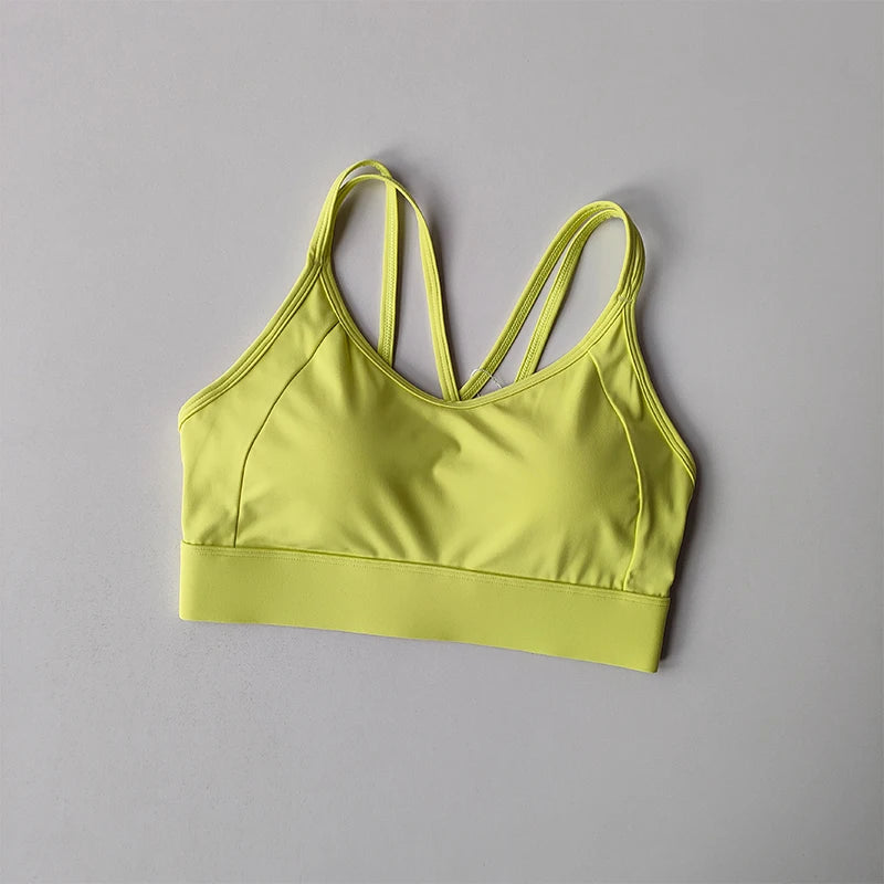 Contrasting Sports Underwear High-intensity Fitness Running Shock-proof Bra Integrated Style Anti-sagging Vest Fitness Bra