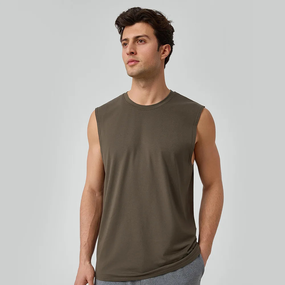 Loose Fit  Sports Vest Wide Shoulder Sleeveless Design Ultra BreathableIdeal For Outdoor Running Fitness And Yoga