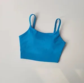 Small Sling Vest Integrated Fixed Gathering Sports Underwear Women's Bra Beauty Back Training Fitness Bra Summer Clothing Suit