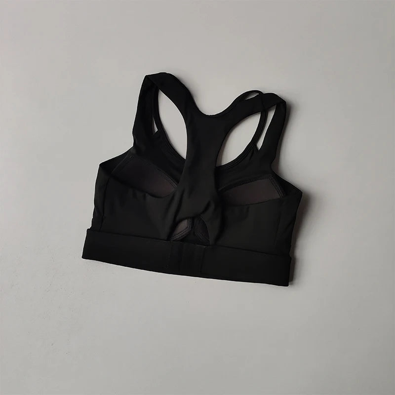 Fake Two-piece High-intensity Integrated Sports Underwear Shock-proof Fitness Bra Training Yoga Top Pilates Vest Summer