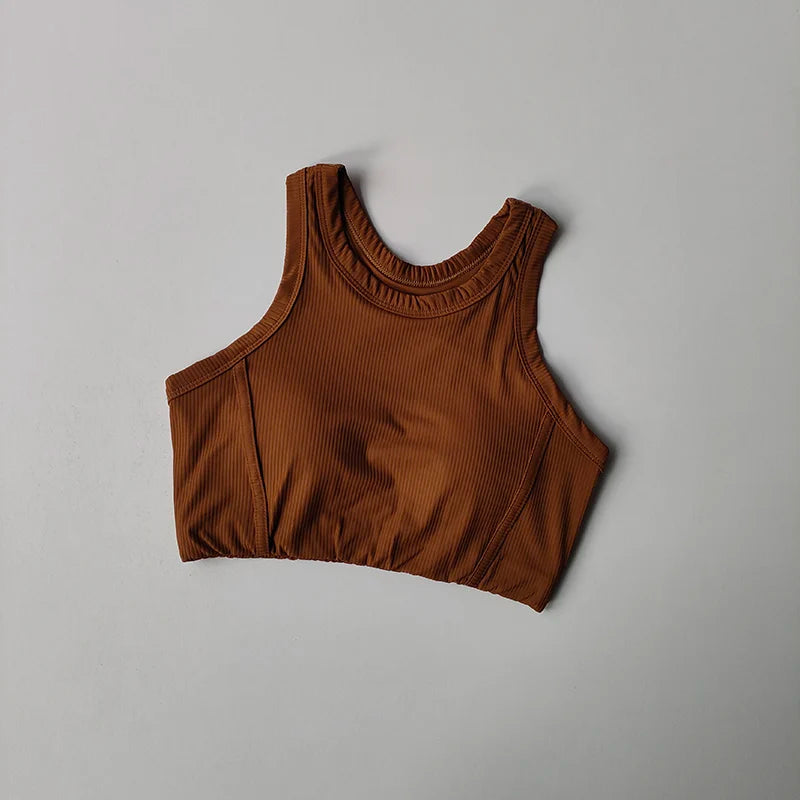 High-intensity Sports Underwear Women Gathering Shock-proof Running Fitness Bra Training Quick-drying Integrated Vest Yoga Suit