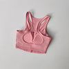 High-intensity Fitness Sports Bra for Women with Side Breasts Shock-proof Hollow Back Threaded Tight Vest Style Bra Wear Outside
