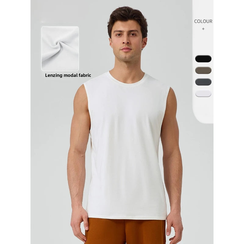 Loose Fit  Sports Vest Wide Shoulder Sleeveless Design Ultra BreathableIdeal For Outdoor Running Fitness And Yoga