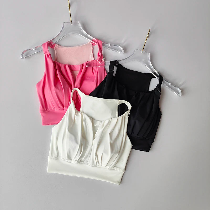 Sports Bra for Women Running Gathering Small Breasts to Show Off Big Fashion Sexy I-shaped Yoga Vest Quick Drying Fitness Bra