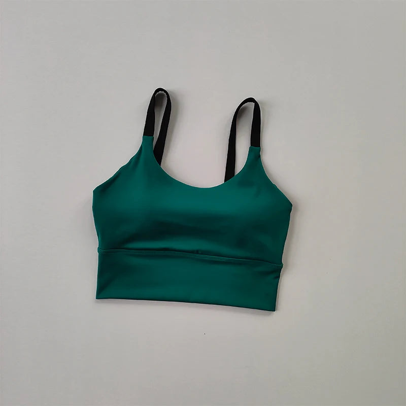 One piece bra, high-strength shockproof running bra, suspenders, backless Fitness Yoga bra