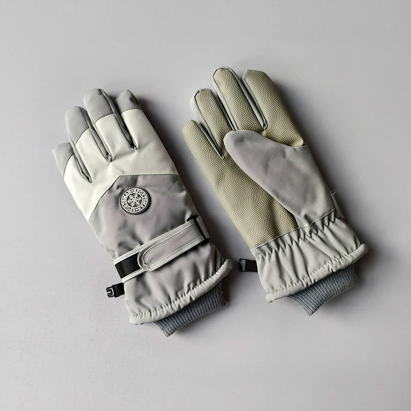 Ski Gloves Women Winter Touch Screen Waterproof and Thickened Cotton Warm and Windproof Outdoor Sports Cycling Cold Protection