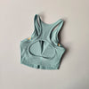 High-intensity Fitness Sports Bra for Women with Side Breasts Shock-proof Hollow Back Threaded Tight Vest Style Bra Wear Outside