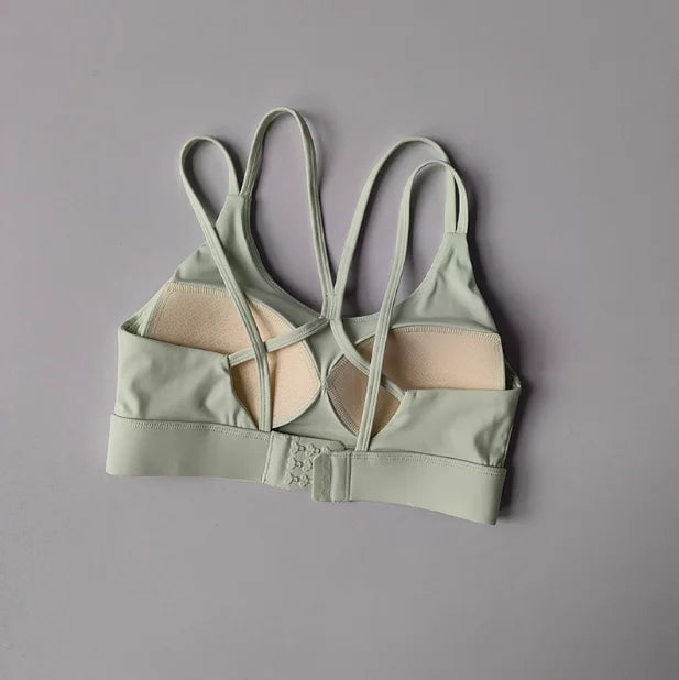 Contrasting Sports Underwear High-intensity Fitness Running Shock-proof Bra Integrated Style Anti-sagging Vest Fitness Bra