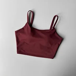 Small Sling Vest Integrated Fixed Gathering Sports Underwear Women's Bra Beauty Back Training Fitness Bra Summer Clothing Suit